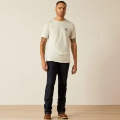 Ariat Oberteile & T-Shirts*Rodeo Proud T-Shirt OATMEAL HEATHER