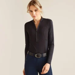 Ariat Oberteile & T-Shirts*Breathe 1/4 Zip Baselayer BLACK