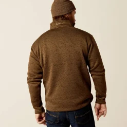 Ariat Hoodies & Sweatshirts|Sweatshirts & Hoodies*Caldwell Logo 1/4 Zip Sweater DARK BROWN HEATHER