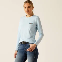 Ariat Oberteile & T-Shirts*Course Seal T-Shirt CERULEAN HEATHER