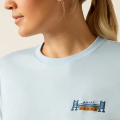 Ariat Oberteile & T-Shirts*Course Seal T-Shirt CERULEAN HEATHER