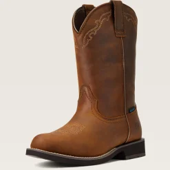Ariat Performance Westernstiefel|Wasserdichte Schuhe*Delilah Round Toe Waterproof Western Boot DISTRESSED BROWN