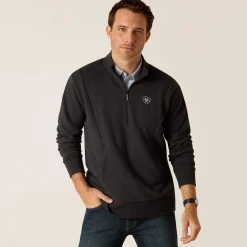 Ariat Sweatshirts & Hoodies*Friday Cotton 1/2 Zip Sweatshirt HEATHER CHARCOAL