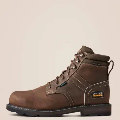 Ariat Arbeitsschuhe Zum Schnüren|Wasserdichte Schuhe*Groundbreaker 6" Lace Steel Toe Waterproof Work Boot DARK BROWN