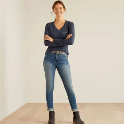 Ariat Oberteile & T-Shirts*Handcrafted T-Shirt NAVY HEATHER