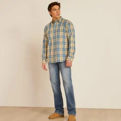 Ariat Westernhemden|Oberteile & T-Shirts*Harlem Retro Fit Western Shirt PALE KHAKI