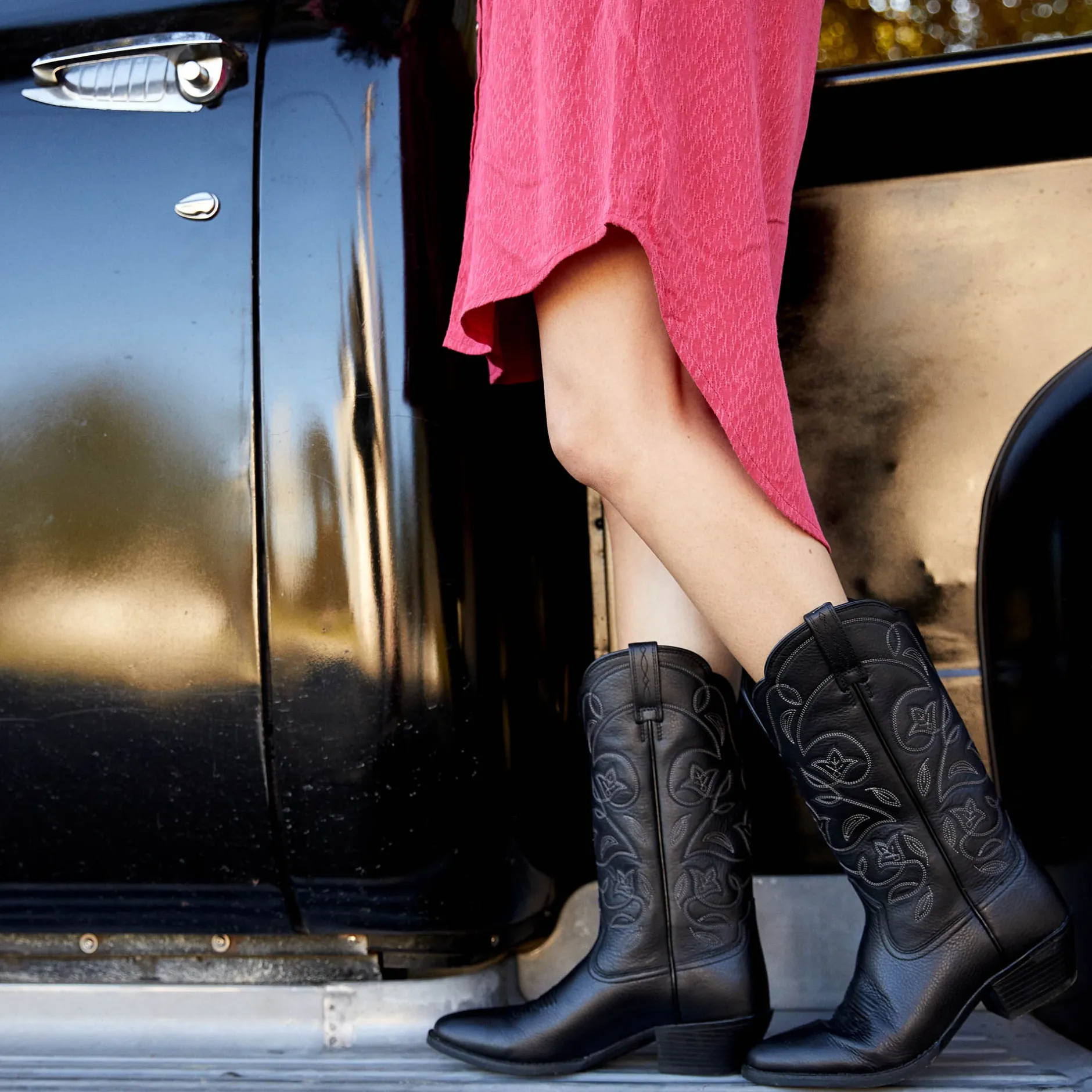 Ariat Fashion-Westernstiefel|Western*Heritage R Toe Western Boot BLACK DEERTAN