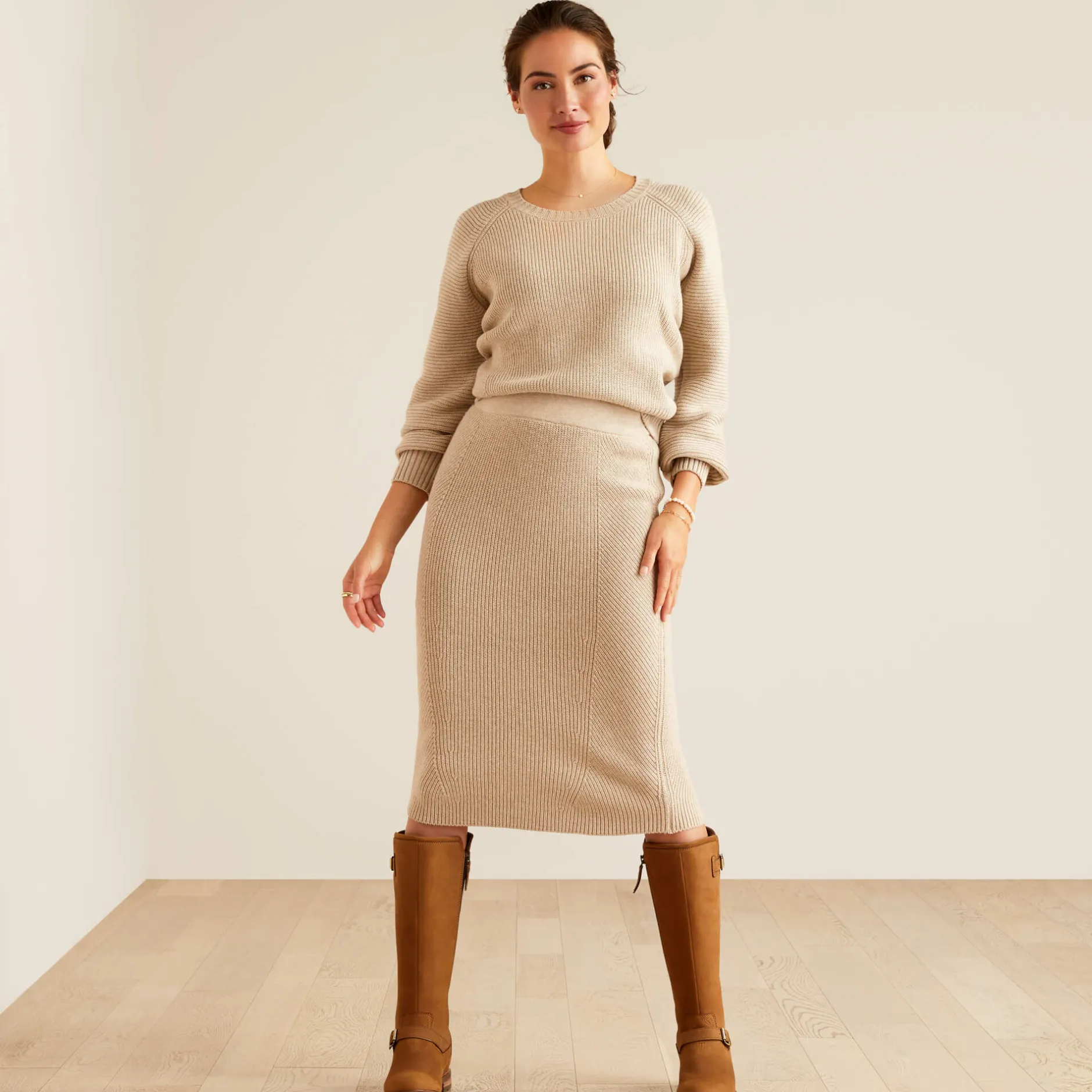 Ariat Kleider & Röcke|Strickmode & Cardigans*Malvern Skirt OATMEAL HEATHER