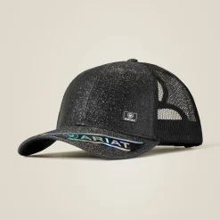Ariat Caps|Mützen & Caps*Messy Bun Glitter Cap BLACK