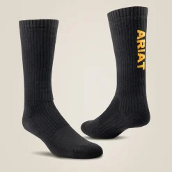 Ariat Socken|Socken*Premium Ringspun Cotton Mid Calf Work Sock 3 Pair Pack BLACK