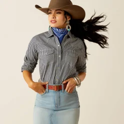 Ariat Westernhemden|Oberteile & T-Shirts*Railroad Stripe Western Shirt INDIGO STRIPE