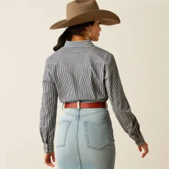 Ariat Westernhemden|Oberteile & T-Shirts*Railroad Stripe Western Shirt INDIGO STRIPE