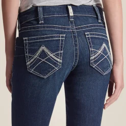 Ariat Denim|Denim*R.E.A.L. Mid Rise Icon Stackable Straight Leg Jean OCEAN