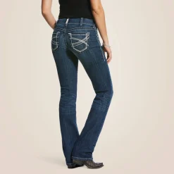 Ariat Denim|Denim*R.E.A.L. Mid Rise Stretch Ivy Stackable Straight Leg Jean DRESDEN