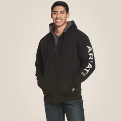 Ariat Hoodies & Sweatshirts|Work*Rebar All-Weather Full Zip Hoodie BLACK