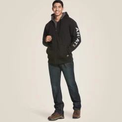 Ariat Hoodies & Sweatshirts|Work*Rebar All-Weather Full Zip Hoodie BLACK