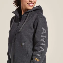 Ariat Hoodies & Sweatshirts|Work*Rebar All-Weather Full Zip Hoodie CHARCOAL HEATHER