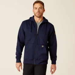 Ariat Hoodies & Sweatshirts|Work*Rebar All-Weather Insulated Full Zip Hoodie NAVY