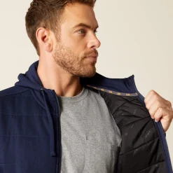 Ariat Hoodies & Sweatshirts|Work*Rebar All-Weather Insulated Full Zip Hoodie NAVY