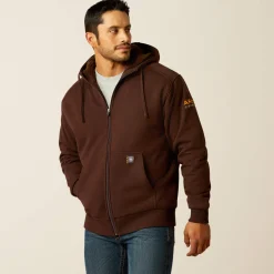 Ariat Hoodies & Sweatshirts|Work*Rebar All-Weather Sherpa-Lined Full Zip Hoodie COFFEE BEAN