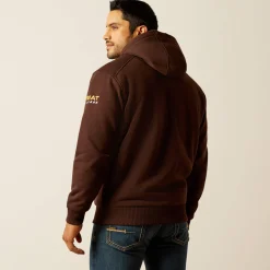 Ariat Hoodies & Sweatshirts|Work*Rebar All-Weather Sherpa-Lined Full Zip Hoodie COFFEE BEAN