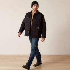 Ariat Jacken|Work*Rebar DuraCanvas Sherpa-Lined Coat BLACK