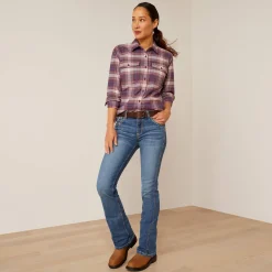 Ariat Tops & T-Shirts|Oberteile & T-Shirts*Rebar Flannel DuraStretch Work Shirt PEARL GREY