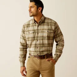 Ariat Tops & T-Shirts|Work*Rebar Flannel DuraStretch Work Shirt DEEP LICHEN