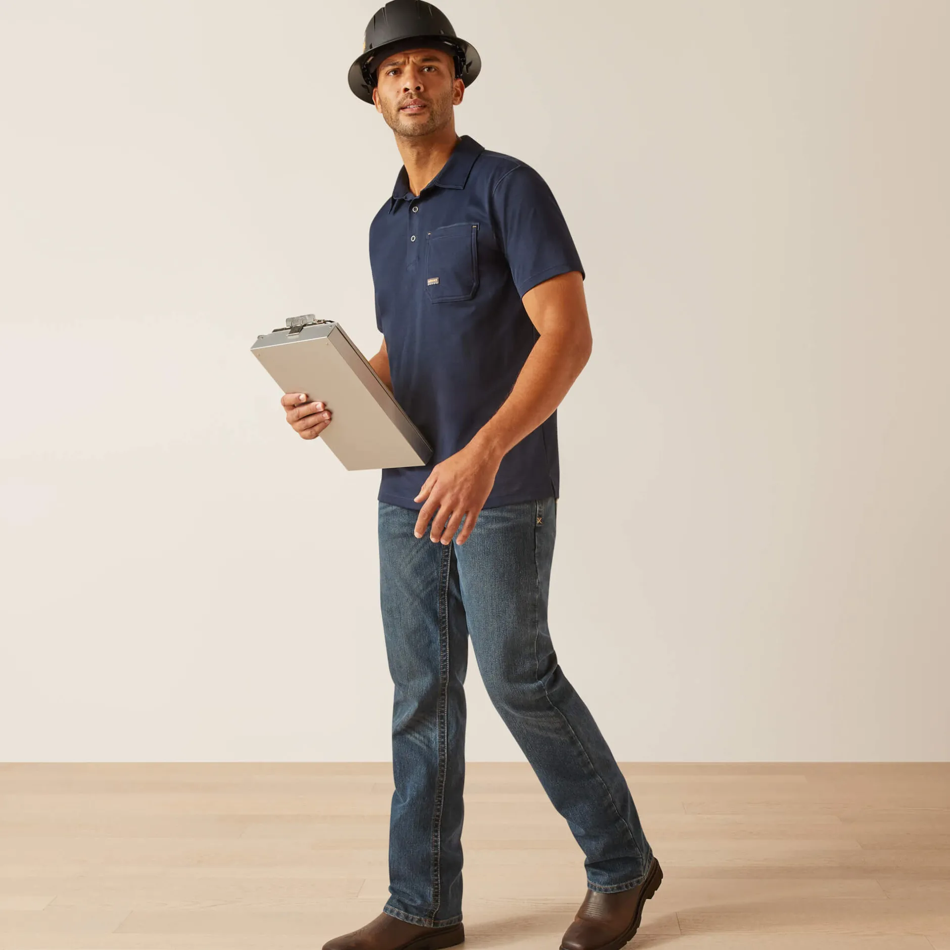 Ariat Tops & T-Shirts|Work*Rebar Foreman Polo Shirt NAVY