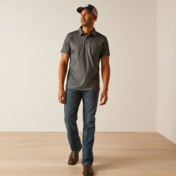 Ariat Tops & T-Shirts|Work*Rebar Foreman Polo Shirt CHARCOAL HEATHER