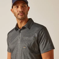 Ariat Tops & T-Shirts|Work*Rebar Foreman Polo Shirt CHARCOAL HEATHER