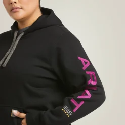 Ariat Hoodies & Sweatshirts|Work*Rebar Graphic Hoodie BLACK/PURPLE