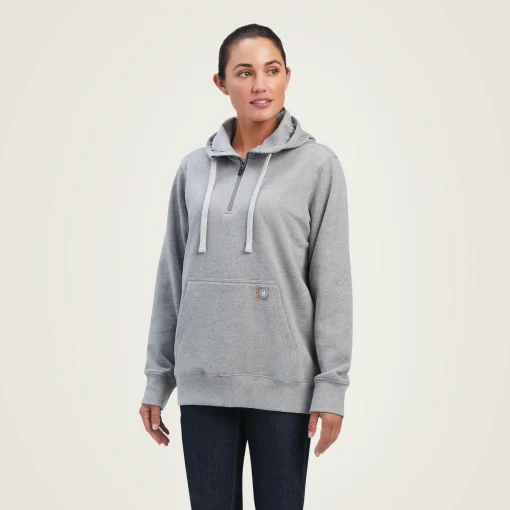 Ariat Hoodies & Sweatshirts|Work*Rebar Skill Set 1/2 Zip Hoodie HEATHER GREY