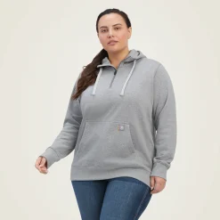 Ariat Hoodies & Sweatshirts|Work*Rebar Skill Set 1/2 Zip Hoodie HEATHER GREY