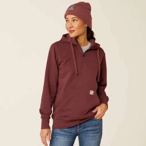 Ariat Hoodies & Sweatshirts|Work*Rebar Skill Set 1/2 Zip Hoodie CATAWBA GRAPE