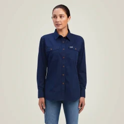 Ariat Tops & T-Shirts|Work*Rebar Washed Twill Work Shirt NAVY