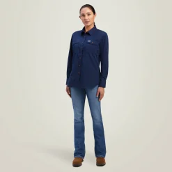 Ariat Tops & T-Shirts|Work*Rebar Washed Twill Work Shirt NAVY