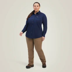 Ariat Tops & T-Shirts|Work*Rebar Washed Twill Work Shirt NAVY