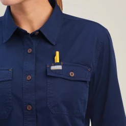 Ariat Tops & T-Shirts|Work*Rebar Washed Twill Work Shirt NAVY