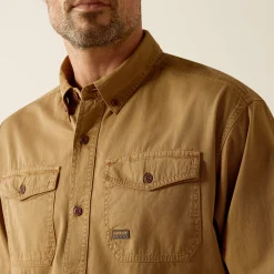 Ariat Tops & T-Shirts|Work*Rebar Washed Twill Work Shirt REBAR KHAKI