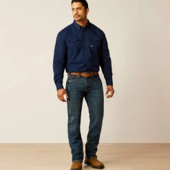 Ariat Tops & T-Shirts|Work*Rebar Washed Twill Work Shirt NAVY