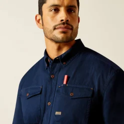 Ariat Tops & T-Shirts|Work*Rebar Washed Twill Work Shirt NAVY