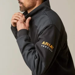 Ariat Hoodies & Sweatshirts|Work*Rebar Workman Duracanvas 1/4 Zip Sweatshirt BLACK/ BLACK