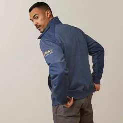 Ariat Hoodies & Sweatshirts|Work*Rebar Workman Duracanvas 1/4 Zip Sweatshirt NAVY HEATHER/ NAVY