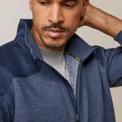 Ariat Hoodies & Sweatshirts|Work*Rebar Workman Duracanvas 1/4 Zip Sweatshirt NAVY HEATHER/ NAVY