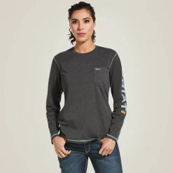 Ariat Tops & T-Shirts|Work*Rebar Workman Logo T-Shirt CHARCOAL HEATHER