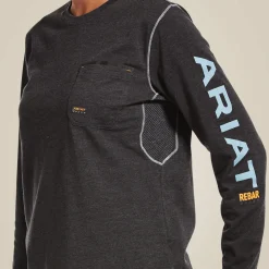 Ariat Tops & T-Shirts|Work*Rebar Workman Logo T-Shirt CHARCOAL HEATHER