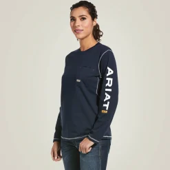 Ariat Tops & T-Shirts|Work*Rebar Workman Logo T-Shirt NAVY