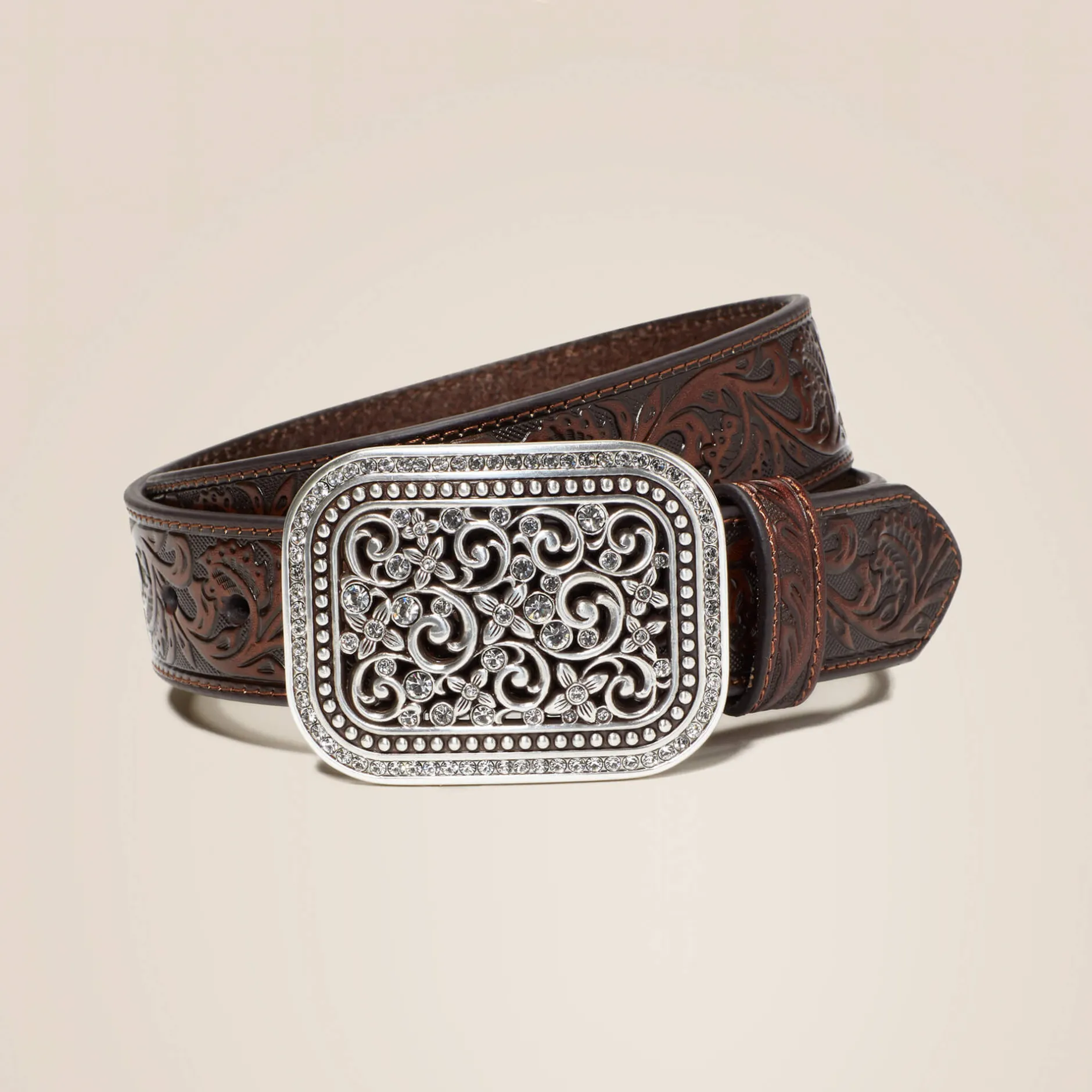 Ariat Gürtel|Gürtel*Rhinestone Filigree Belt BROWN