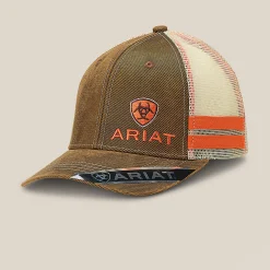 Ariat Caps|Mützen & Caps*Structured Logo Trucker Cap BROWN OILSKIN